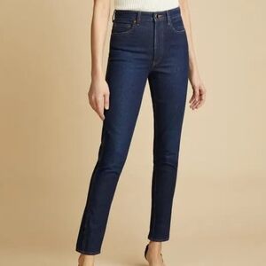 KHAITE Dark Blue High Rise Vanessa Detroit NWT 32 Cigarette Straight
